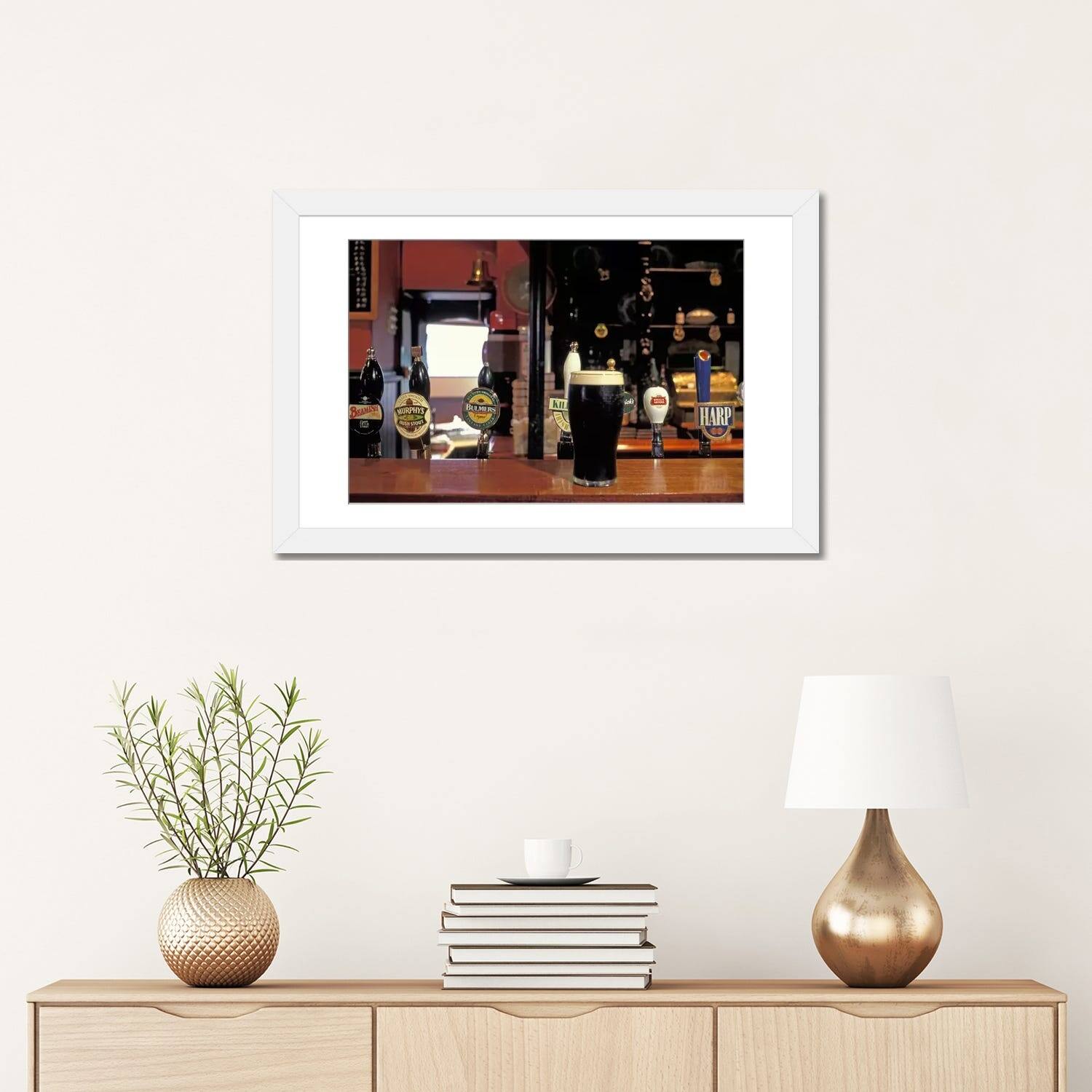 iCanvas "Glass Of Stout On The Bar, The Old Stand, Dublin, Republic Of